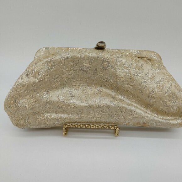 Set Of 2 Aldana Womens Golden Black Floral And Braided Buckle Clutch Wallet - Picture 2 of 12